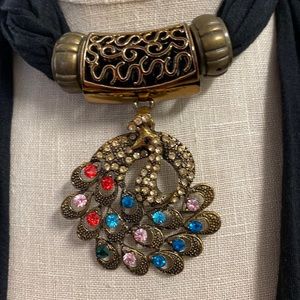 Peacock Pendant Scarf